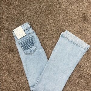 Elegant Light Blue Flare Jeans